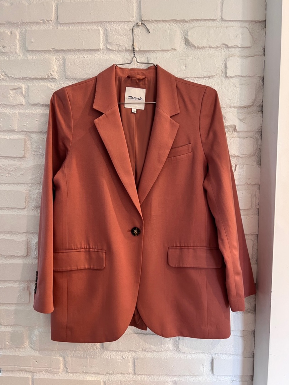 Madewell Salmon Single-Button Tailored Blazer